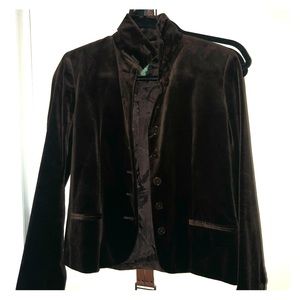Ralph Lauren dark brown suede blazer